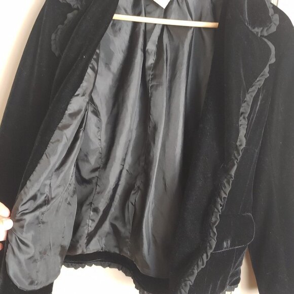 Whimsigoth Velvet Blazer Dark Academia Jacket Vintage hi Studio Johnathan Martin - Picture 4 of 10